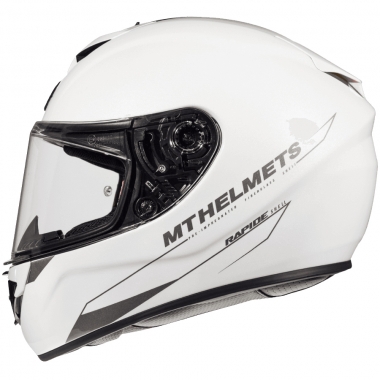 ĶIVERE MT HELMETS RAPIDE SOLID A0 GLOSS PEARL BALTS